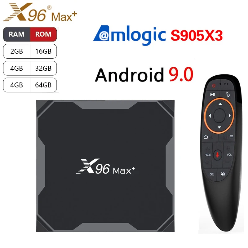 X96 Max Plus Smart TV BOX Amlogic S905X3 Android 9 4G 32G 64G 2.4/5G Dual Wifi Google Voice Control 8K Media Player Set top box