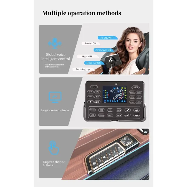 3D Zero Gravity Massage Chair with Full Body Airbags Hifi Bluetooth Music Foldable Portable-Cheap Price Armchair Massage