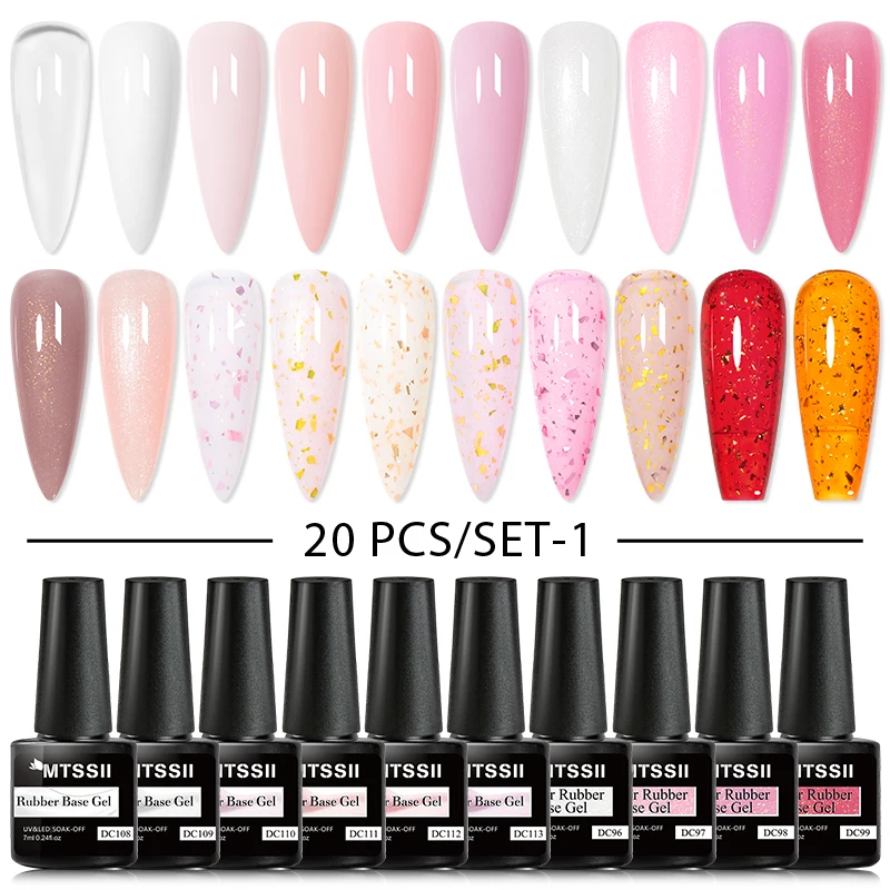 Mtssii 20pcs/set Gel Nail Polish 9D Reflective Glitter Cat Magnetic Gel Semi Permanent UV Gel Soak Off Nail Varnish 3