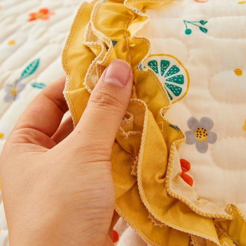 Korean Style Floral Sofa Cushion Sofa Cover Slip Resistant Slipcover Seat Sofa Towel Dust Cover Towel Couches for Living Room 2