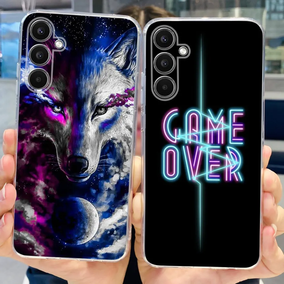 Stylish Cat Painted Silicone TPU Phone Case