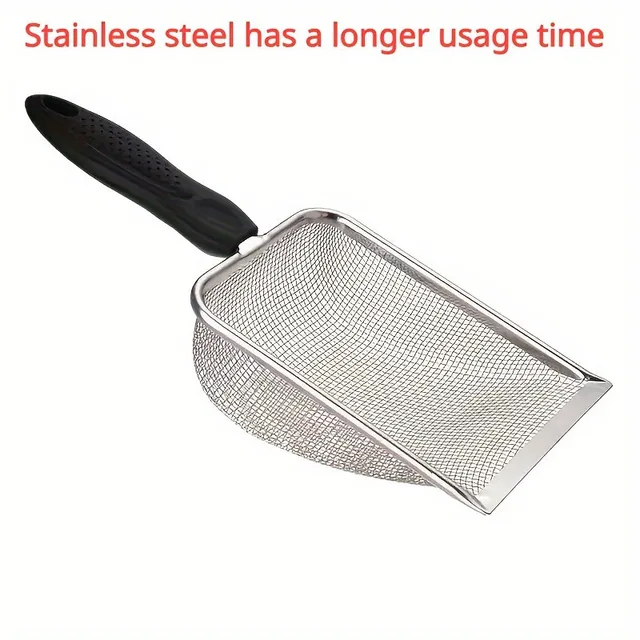 1PC Heavy-Duty Metal Pet Scoop - Easy-to-Clean Stainless Steel Scraper for Pet Waste 6