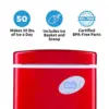 Portable Ice Maker 50 lb. Daily | Red | 3 Size Bullet Shaped Ice | First Batch Under 10 Minutes | Self Cleaning Quiet Operation 5