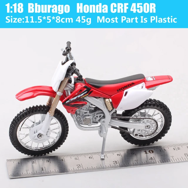 Miniatura Honda CRF 450R Bburago 1:18 - Miniaturas de Motos - Deyr  Miniaturas