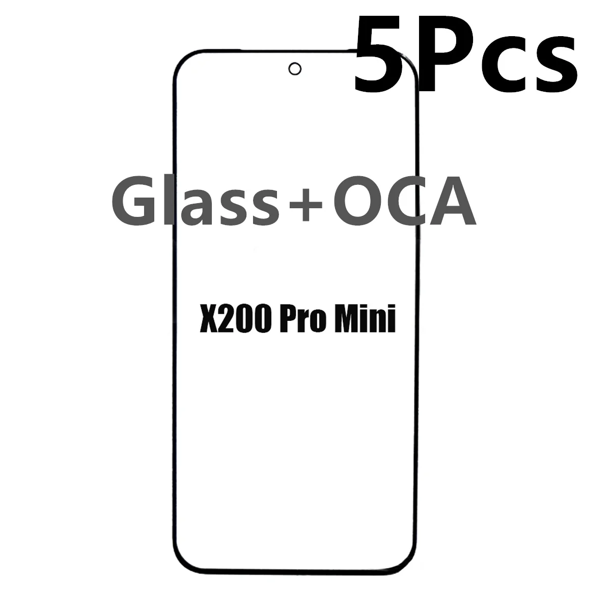 VIVO X300 X200 Pro mini Ultra X200S 터치 패널 유리 렌즈 커버용 OCA 접착 필름 교체가 포함된 5x 전면 외부 유리
