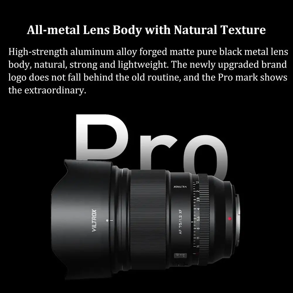 75mm F1.2 Pro Fuji X Lens Auto Focus Large Aperture Portrait APS-C for Fujifilm