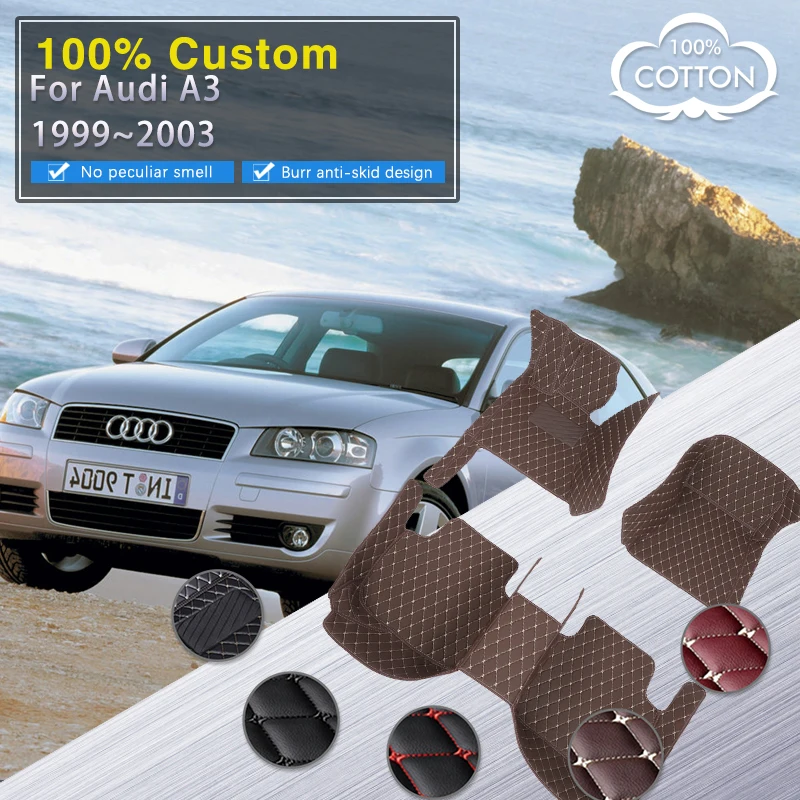 Alfombrillas de coche para Audi A3 8L 1999 ~ 2003 2000, juego de  alfombrillas para Interior de coche, alfombrilla de cuero de lujo, alfombra  duradera, accesorios para coche - AliExpress