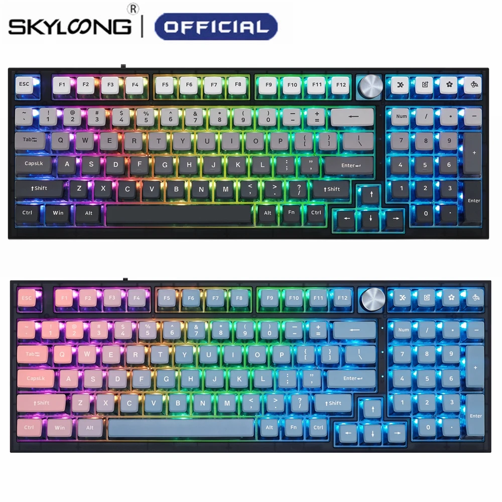 

SKYLOONG Mechanical Keyboard GK980 Lite Gasket 3 Mode 2.4G Bluetooth Wireless Wired PBT Hot Swap Knob RGB Gamer Gaming Keyboards