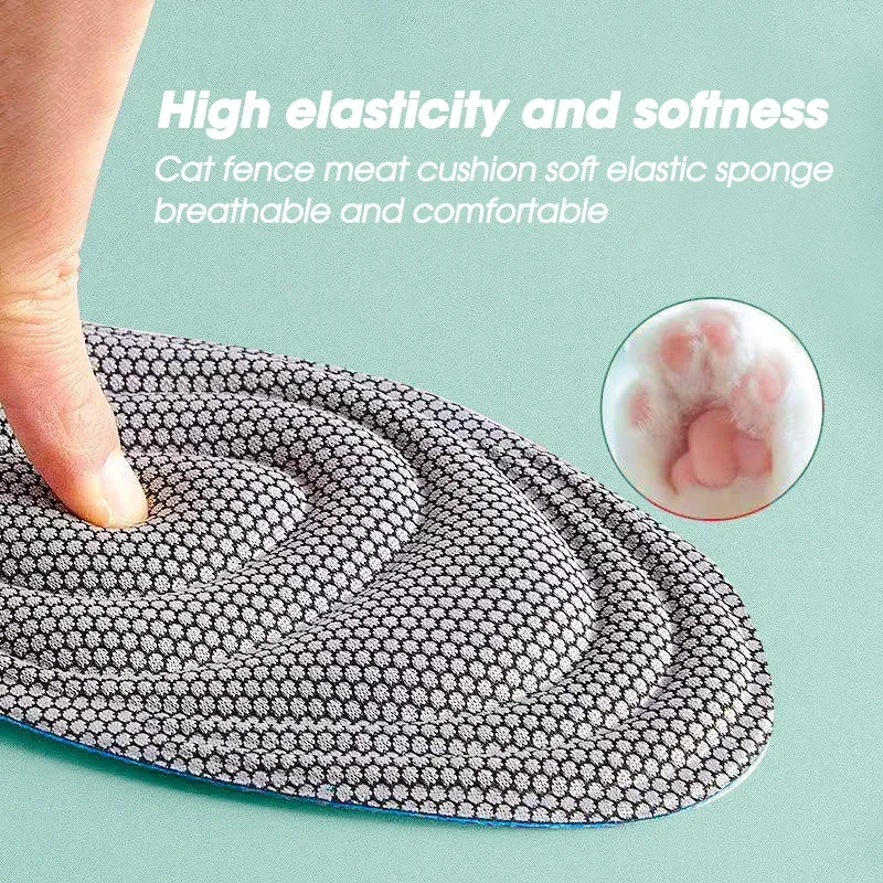 thumbnail image 5 of Plantillas ortopédicas de espuma viscoelástica para zapatos de hombre y mujer, plantilla desodorizante antibacteriana nano que absorbe el sudor y se puede utilizar para correr, 4 unidades, 5 of 5