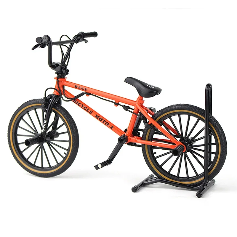 

1:8 Model Alloy Mini Bike Diecast Decoration Mountain Finger Orange shock-absorbing Metal Bike Simulation Gifts Toys