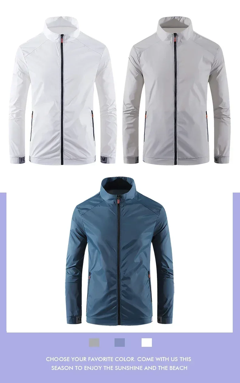 Waterproof Hiking Jacket - Quick Dry Sun Protection Outerwear for Camping  Fishing