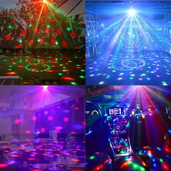 1Pc Disco Ball DJ Night Lights,Sound Activated RGB Rotating Stage Strobe Lamp For Home Room Birthday Decor Wedding Dance Parties 4