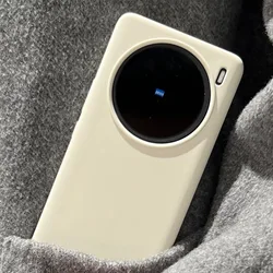 Bright Fluorescent Liquid Silicone Phone Case - Skin - Friendly TPU Cover - Vivo S19 (Antique White)