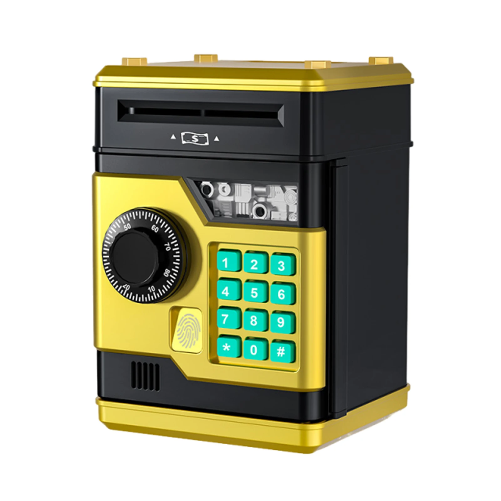 Elektronische spaarpot met pinpas, wachtwoordkluis, slimme vingerafdrukscanner, automatisch bankieren, cadeau voor kinderen, spaarpot_voghion.com