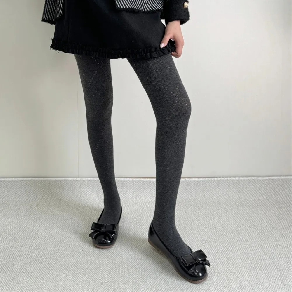 Fashionable Jacquard Knitted Stockings High-elastic Skinny Fit Argyle Tights Soft Breathable Thermal Leggings Autumn Winter