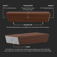 มีดกลิ้ง Sharpener ผู้ถือมีดแม่เหล็กเพชร Sharpening Stone ชุด 15 และ 20 องศามุม Roller อุปกรณ์ครัว 3