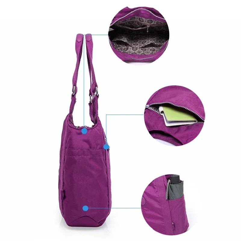 Waterproof Nylon Messenger Bag for Men and Women