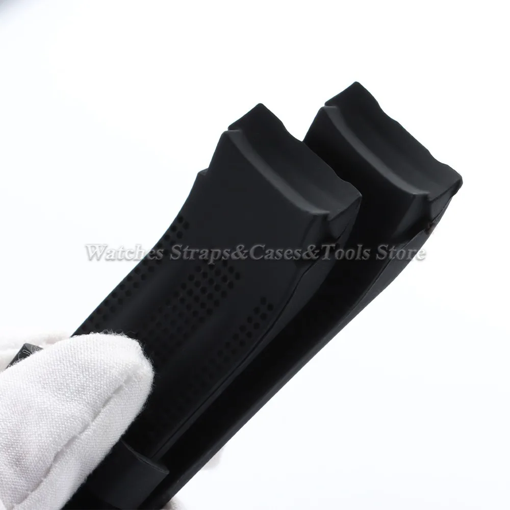 Deluxe Waterproof Silicone Sport Watch Band - Curved End, Soft Touch, Universal Fit