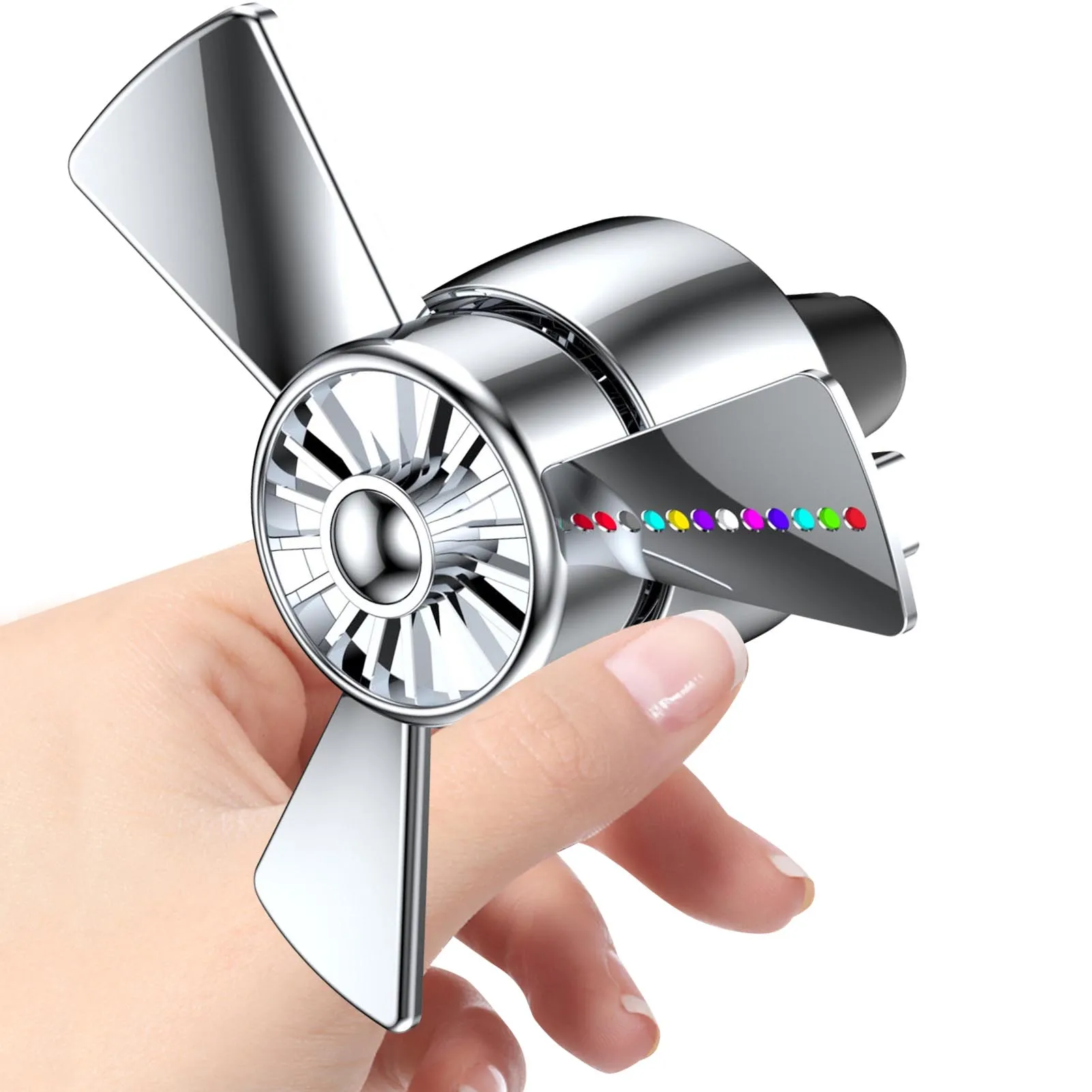 Propeller Car Air Fresheners With Led Light Usb Charging Car Fresheners