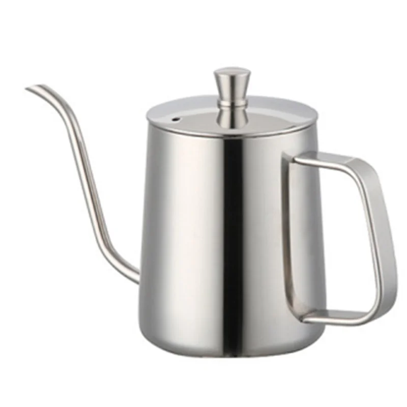 Drip Kettle 350ml 600ml Coffee Tea Pot Non-stick Coating Food Grade Stainless Steel Gooseneck   Swan Neck Thin Mouth