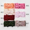 Baby Girls Headbands Elastic Soft Nylon Velvet Bow Headband For Newborn Handmade Bow Turban Infant Hair Accessories Headwear 6
