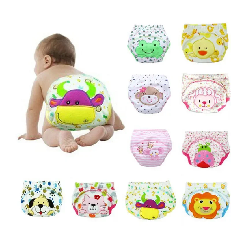 

Mother Kids Baby Cotton Cloth Diapers Unisex Reusable Infants Children Training Panties Washable Underwear Nappies Changing 0-3Y