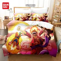 Bandai – ensemble de literie une pièce, dessin animé japonais, housse de couette Luffy, simple, Double, grande chambre à coucher, décoration de lit 5