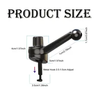 Universal Car Air Vent Clip Mount 17mm Ball Head Base Spiral Hook for Car Air Outlet Mobile Phone Holder for GPS Stand - Image 5