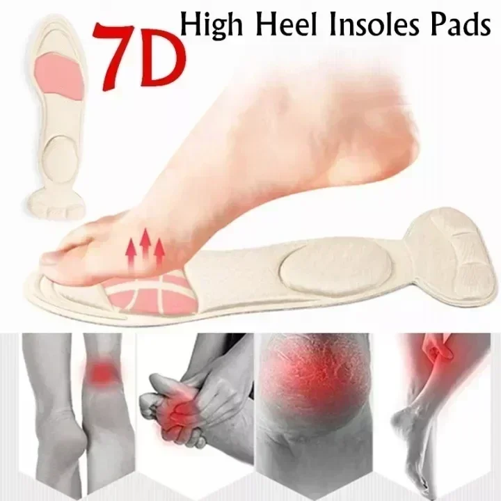 thumbnail image 5 of Plantillas de espuma viscoelástica suave 7D con soporte para el arco del zapato, transpirables, antideslizantes, para mujer, 5 of 5
