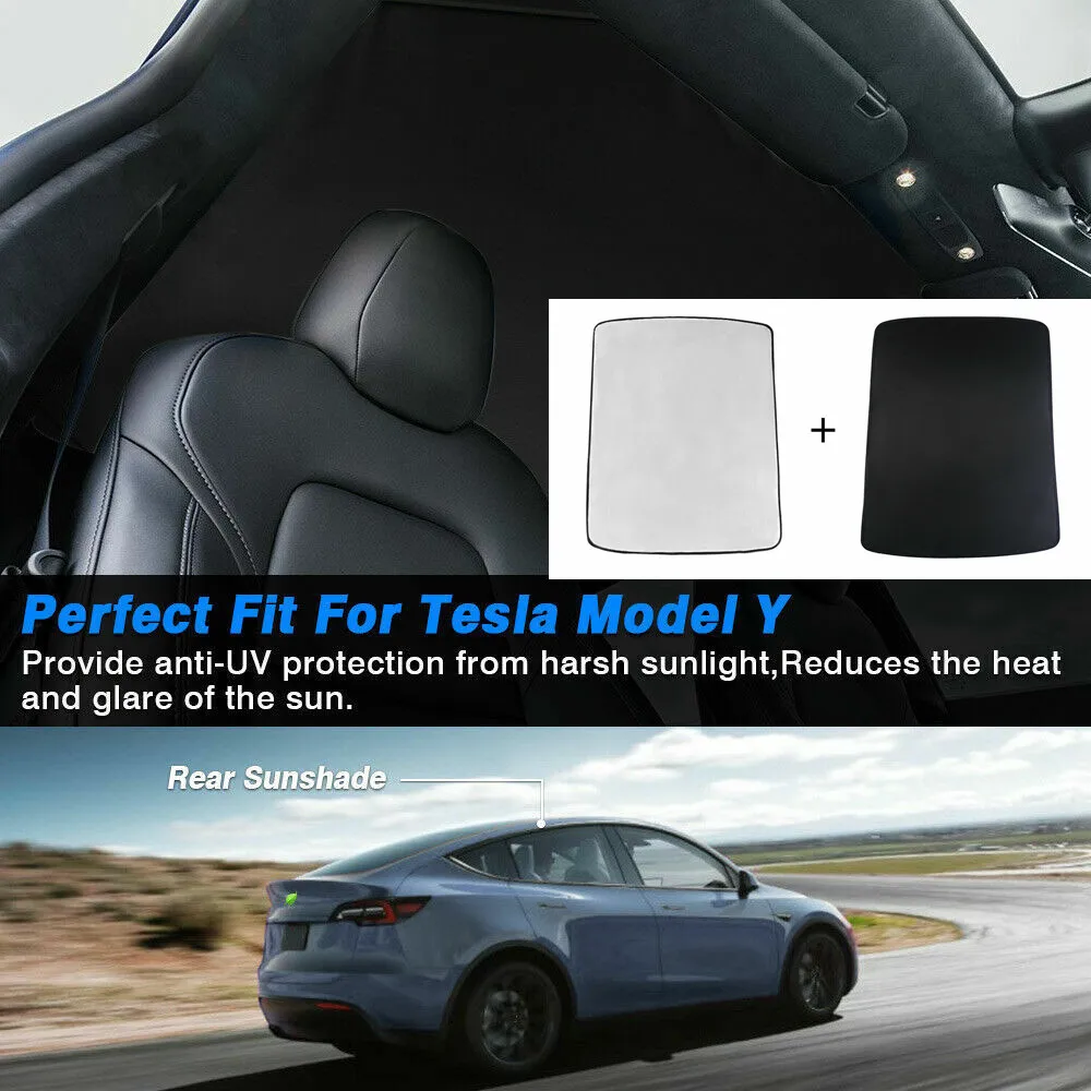 

Car Sun Visor Rear Front Sun Shade Roof Skylight Roof Sunshade UV Heat Insulation FilmFor Tesla Model Y 2021