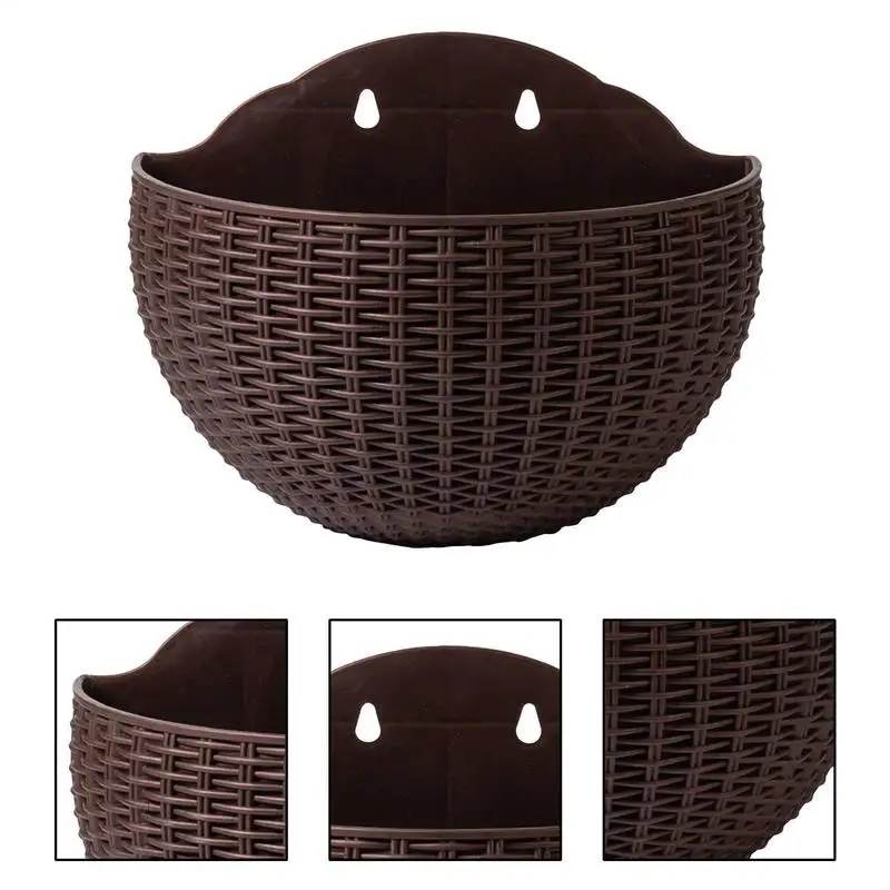 new Flower Pot Exquisite Wall-mounted Plastic Wall Hanging Basket Flowerpot For Outdoor Garden Balcony Planter Bucket Home Decor