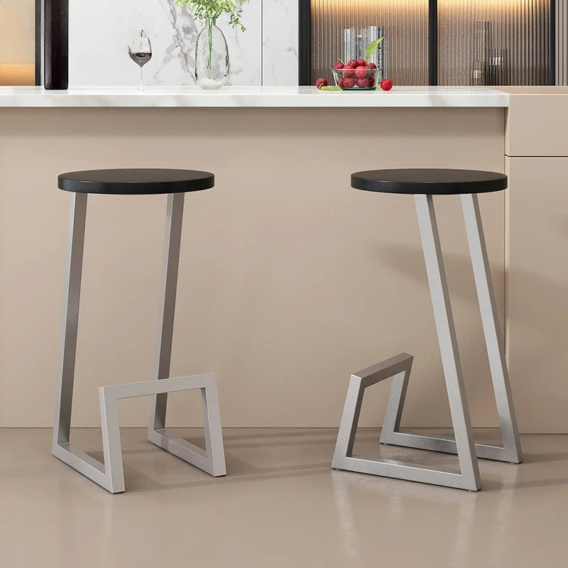 Nordic Minimalist Bar Stool, Creative Restaurant Seats, Iron High, Footed Dining Chairs, Versatile Scene, Counter Stools, Alien