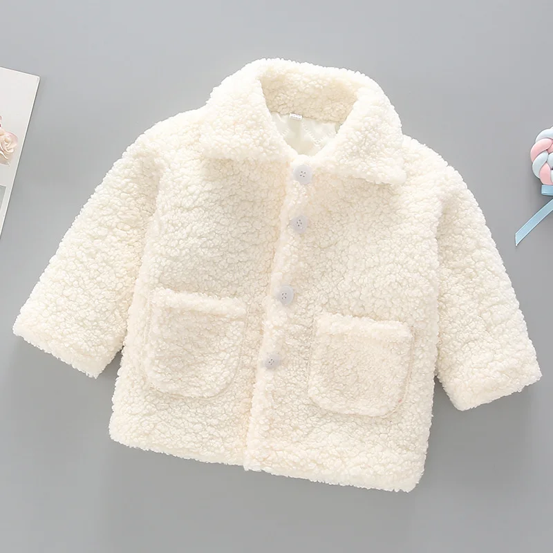 Kids Fall Winter Coats Children Padded Outerwear Boy Warm Fleece Jacket Baby Girls Lamb's Wool Jackets 2-7 Year kids jacket children raincoats