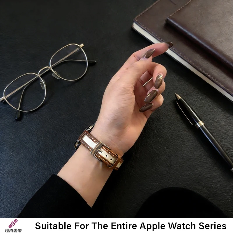 Elegant Leather Canvas Wristband