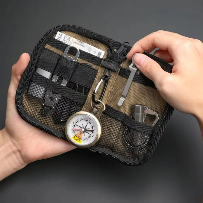 Outdoor Kit Carry-on Card Bag Wallet Multi-purpose EDC Tools Storage Bag Mini Portable Daily Bag