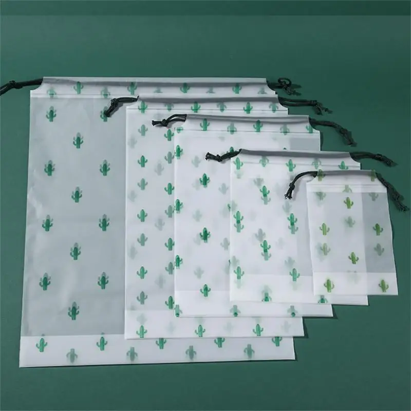 Portable Shoe Storage Organizer Travel Storage Bag Waterproof Transparent Plastic Storage Bag Drawstring Eco Bags Cosmetic Bags 9