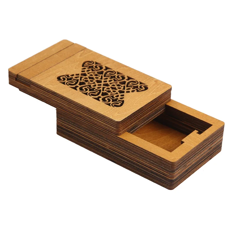 Mechanism Wooden Gift box Brain Teaser Treasure secret lock box Puzzle