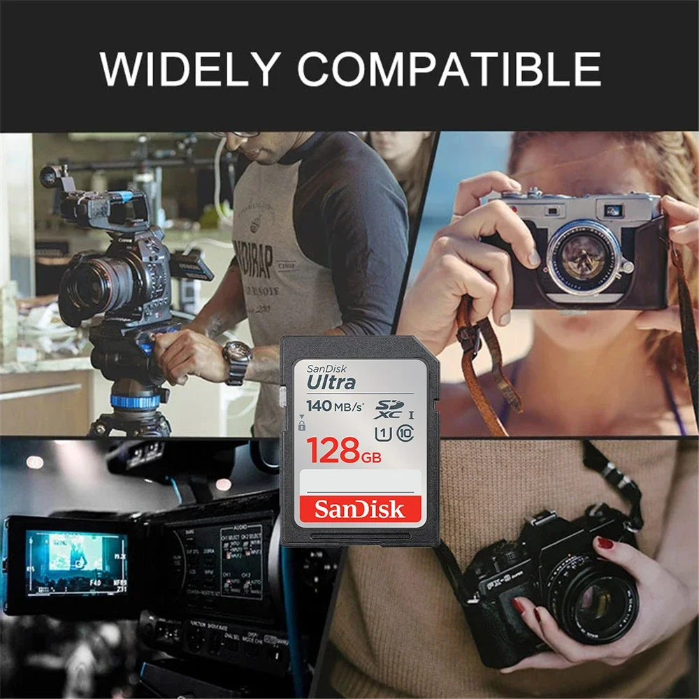 SanDisk Ʈ SD ī, 1080p 3D Ǯ HD ī޶ UHS-I ī, SDHC 64GB 128GB, ִ 140 MB/s SDXC Class10, 32GB 120 MB/s