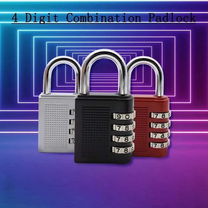 Mini Explosion-Proof Digital Door Lock Spot Corrosion-Resistant Zinc Alloy 4-Digit Password Padlock For Mailbox Suitcase Luggage