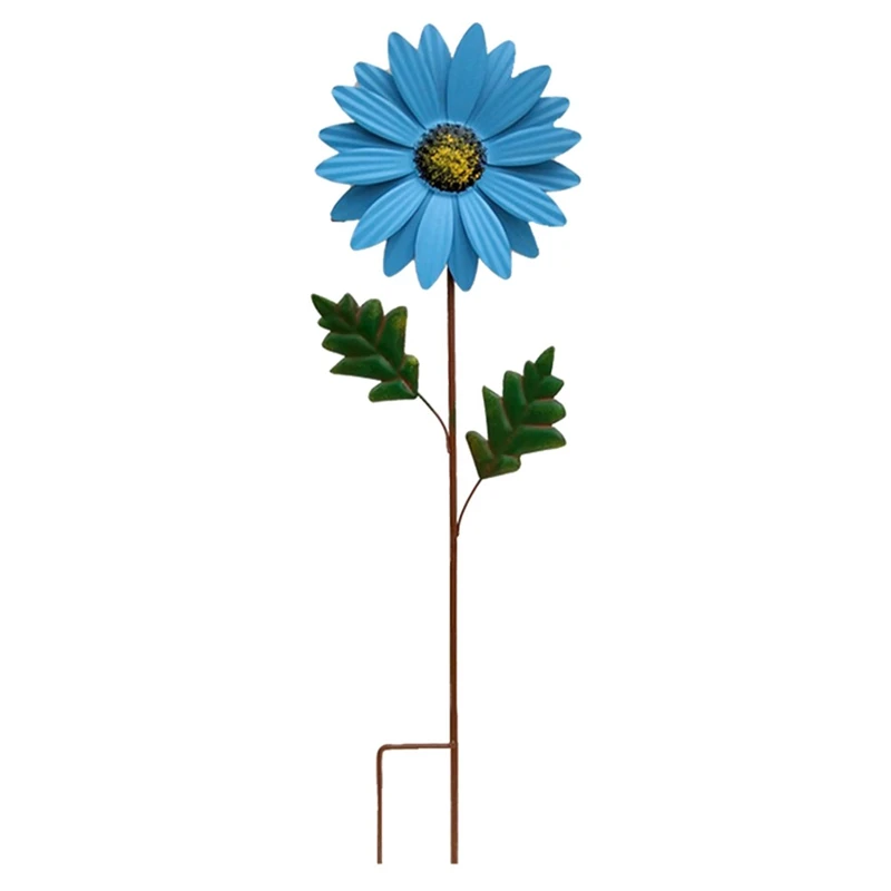 

Metal Daisy Garden Stakes Decor, Metal Flower Stick Outdoor Decorations, 3D Daisy Stake Yard Art For Wall Easy Install