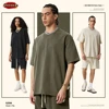 ZODF Retro 2025 Summer Men Washed 275gsm Cotton T-Shirts Unisex Oversized Loose Edge Washed T Shirt Tees Streetwears HY0972 4