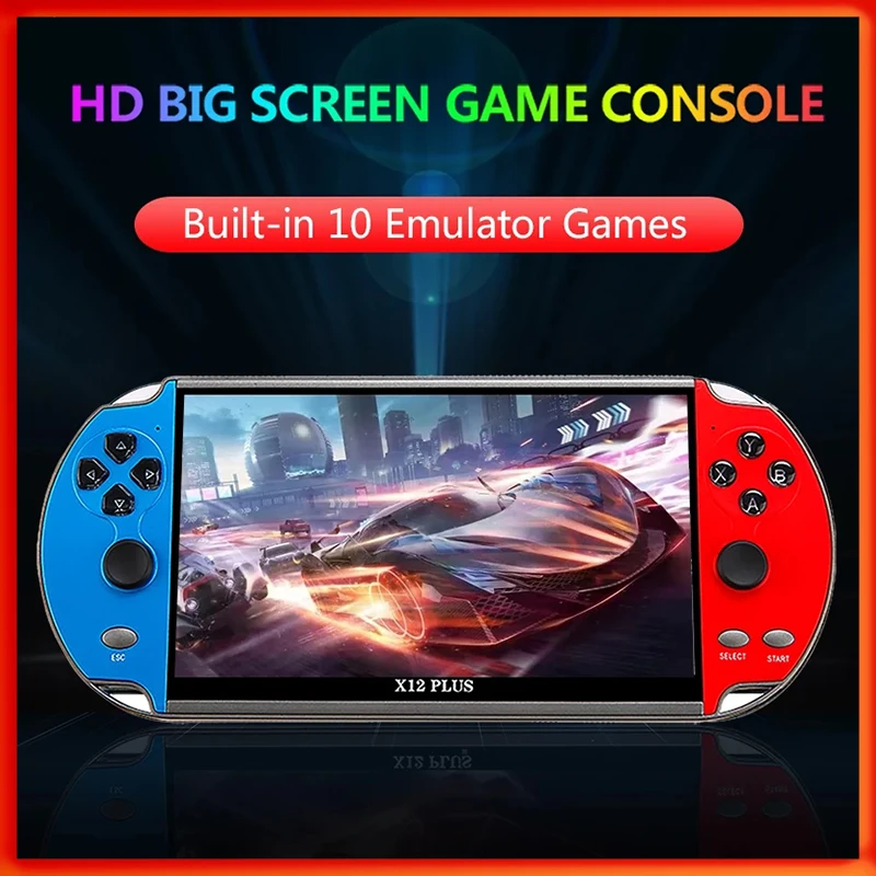 Portable Video Game Consoles X7/x12 Plus Handheld Rechargeable Game
