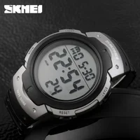 SKMEI 1068 Calendar PU Strap 5Bar Waterproof Digital Watch reloj hombre Outdoor Sport Watch Men Big Dial Fashion Simple Watches 2