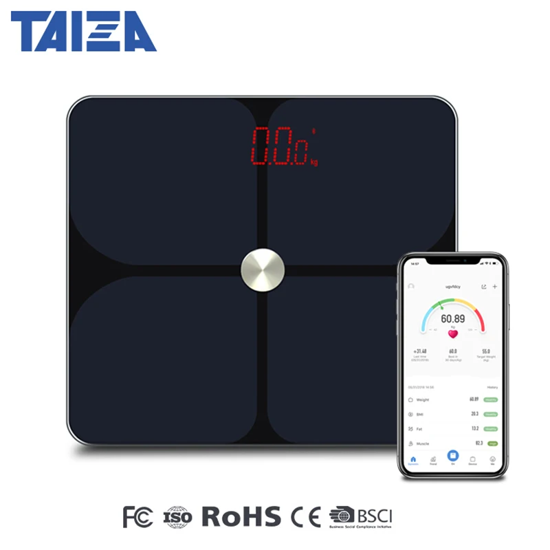 

New Smart Weight Bathroom Floor Scales Digital Body Analyzer Scales Smart Bluetooth Bmi Body Fat Human Mi Weighing Scale Balance