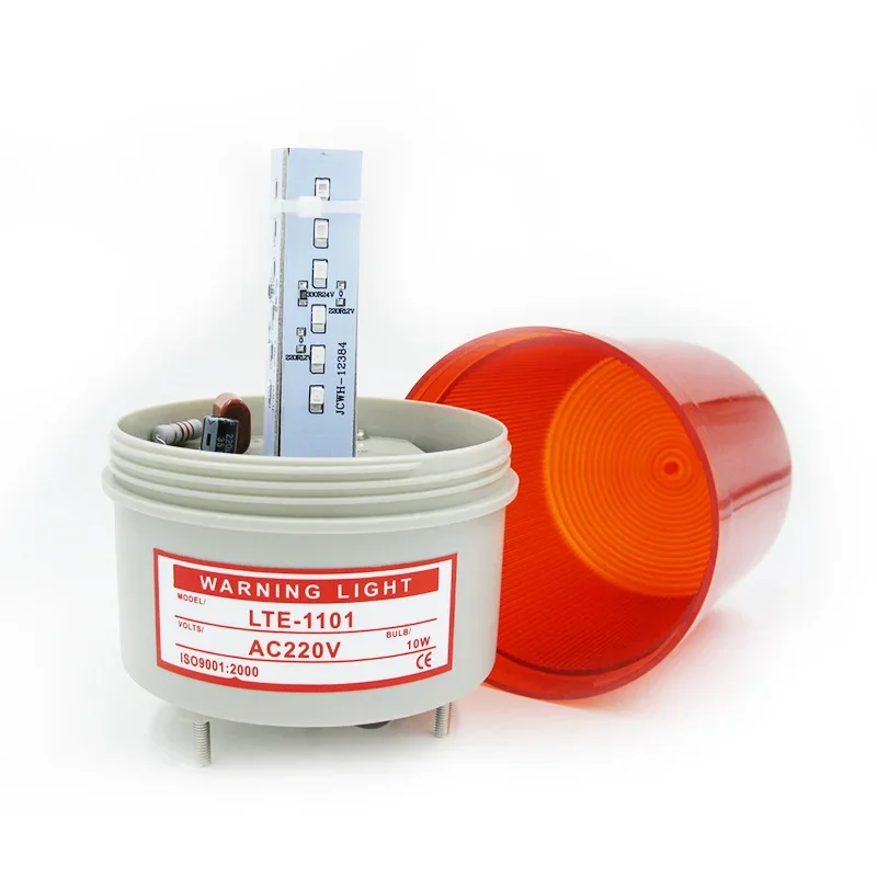 LED strobe Alarm Lamp light siren 12V 220V rotating warning light strong magnetic base installation alarm 1101 led warning light