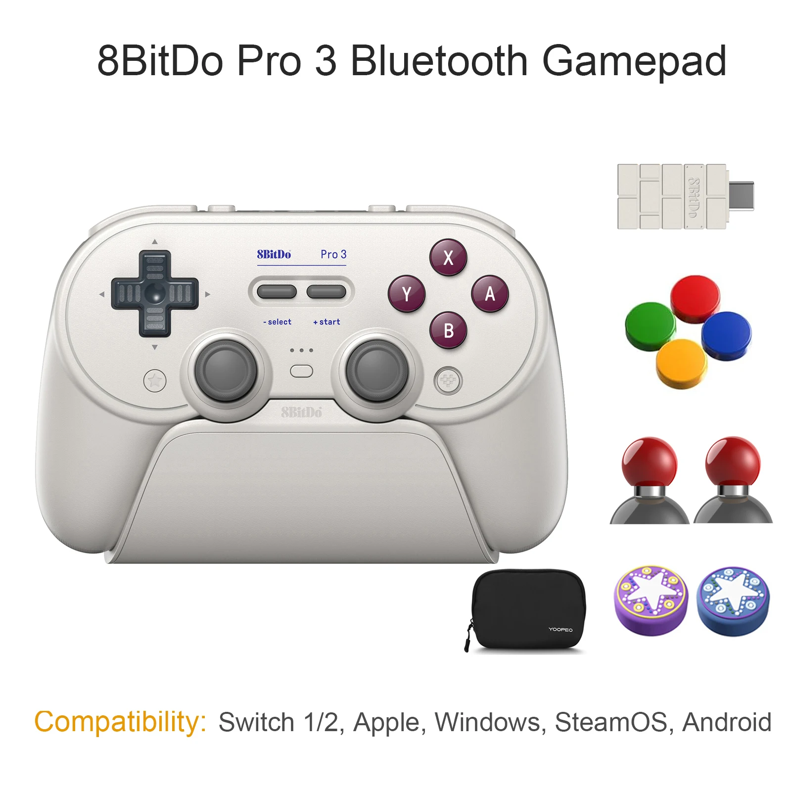 8BitDo Pro 3 Bluetooth Gamepad Wireless Gaming Controller