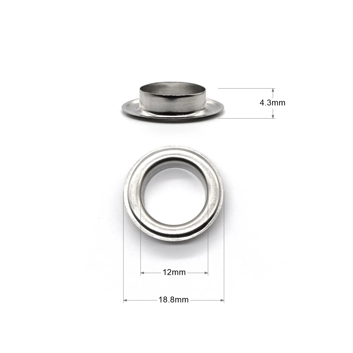 KALASO 30sets 12mm Brass Material Flat Edge Grommet Eyelet Washer Fit Leather DIY Craft Shoes Belt Cap