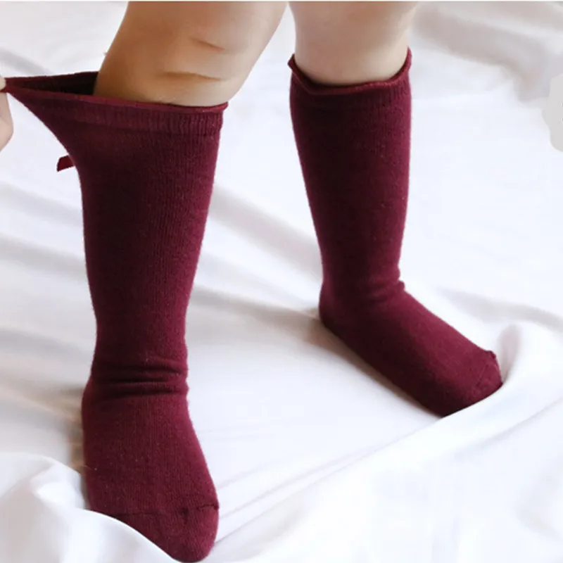 

Ruffle Baby Knee High Socks Solid Color Infant Toddler Girls Frilly Long Sock Kids Children School Socken 0-5Y