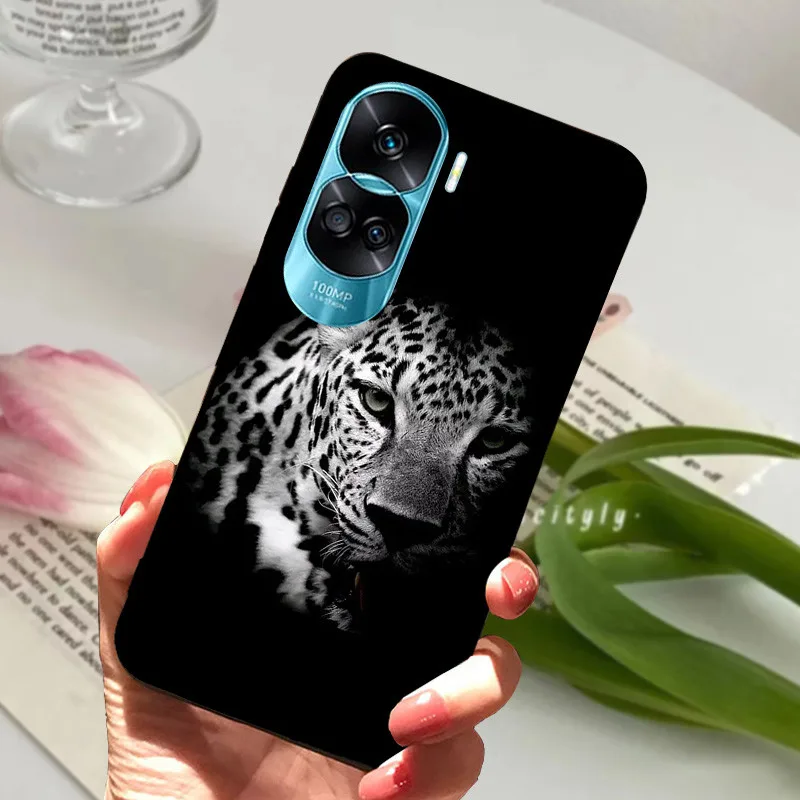 Sleek Black Silicone Soft Painted Protective Case