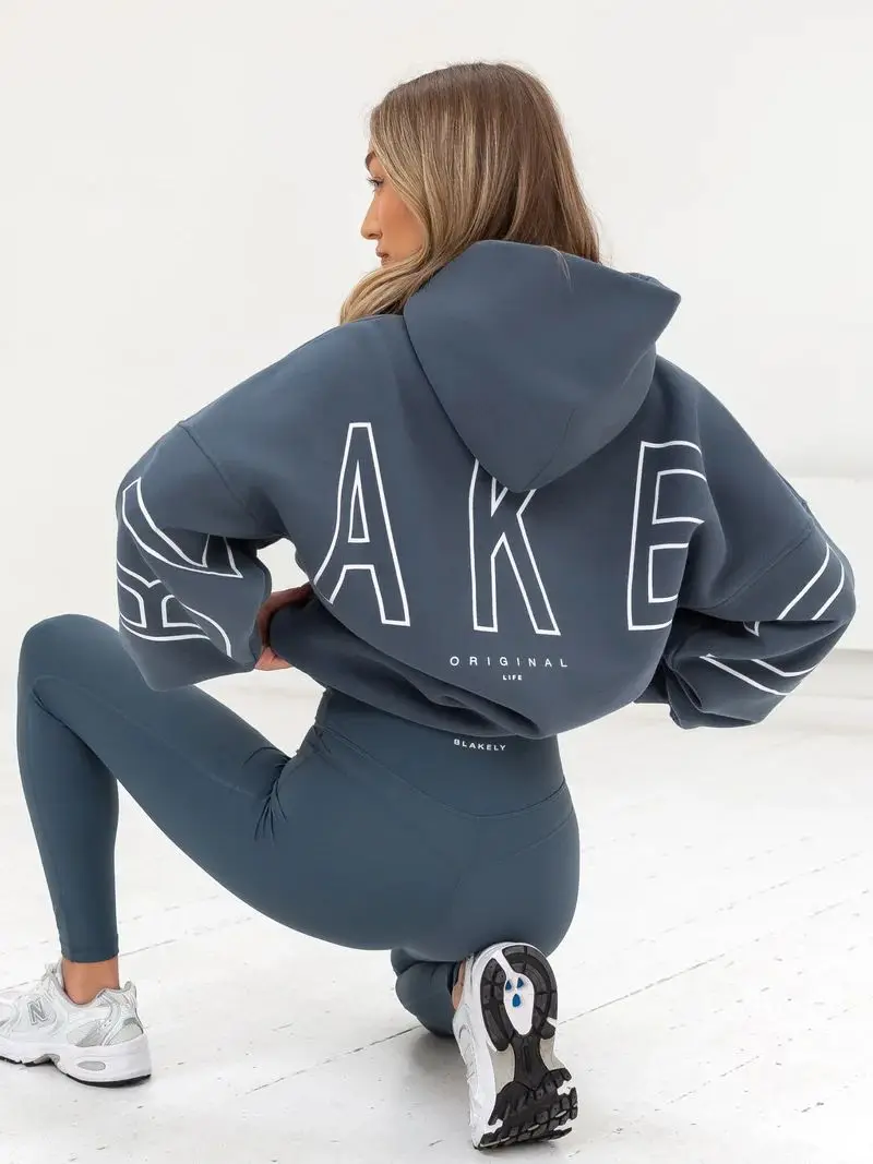Hip-hop Harajuku High Street Trendy Brand Letter Print Oversized Hoodie Men Y2K 2025 Retro Gothic Punk Casual Sweatshirt Women